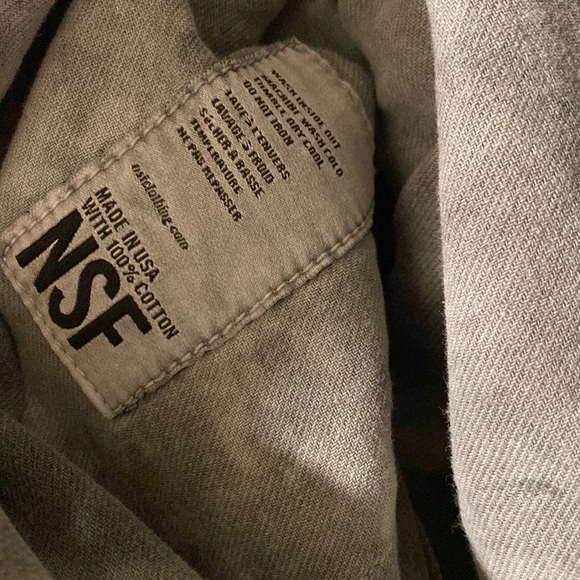 NSF 100% cotton button down size small men women flannel - Picture 10 of 10